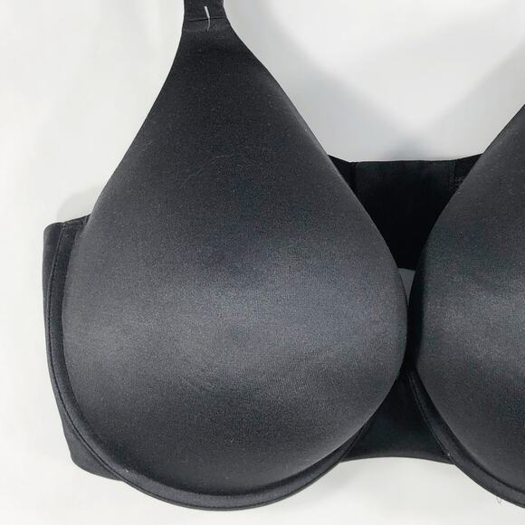 Cacique 44G Bra Black Intuition Full Coverage Solid Stretch Underwire Support 86 - Picture 3 of 9